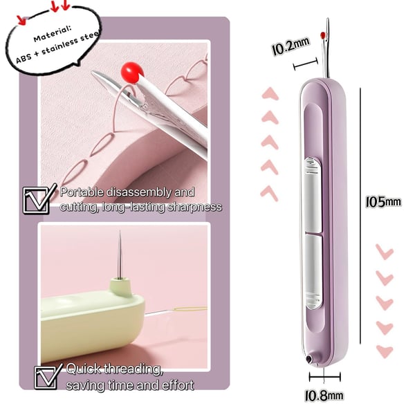 2 In 1 Needle Threader Seam Ripper
