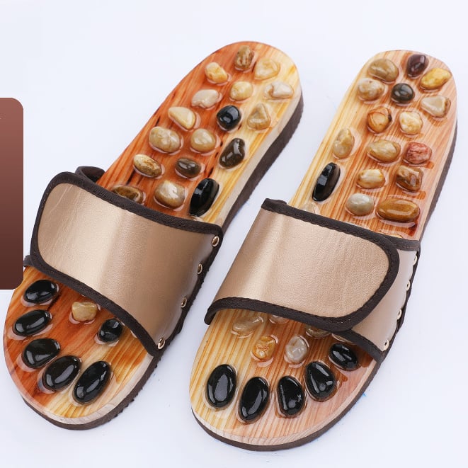Pebble Acupoint Foot Massage Slippers