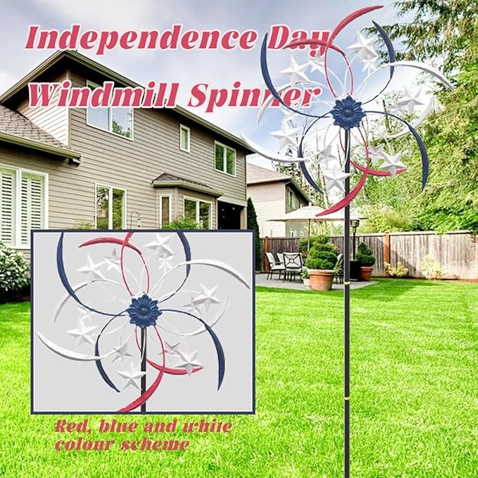 Patriotic Pinwheel Red White and Blue American Flag Pinwheel 