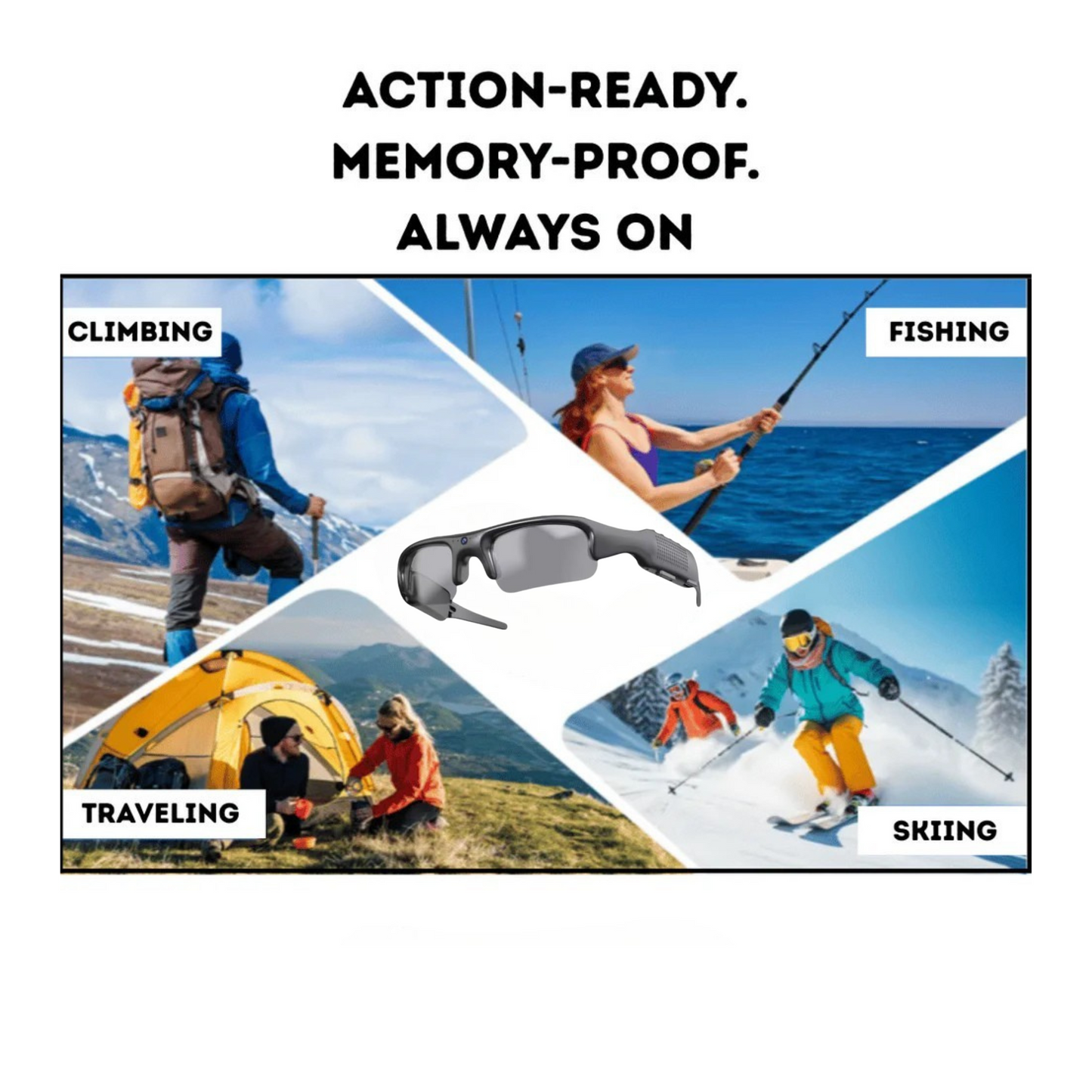 🎥👓Camera Glasses Smart HD 1080P WiFi Sports Glasses with Camera Video 32G