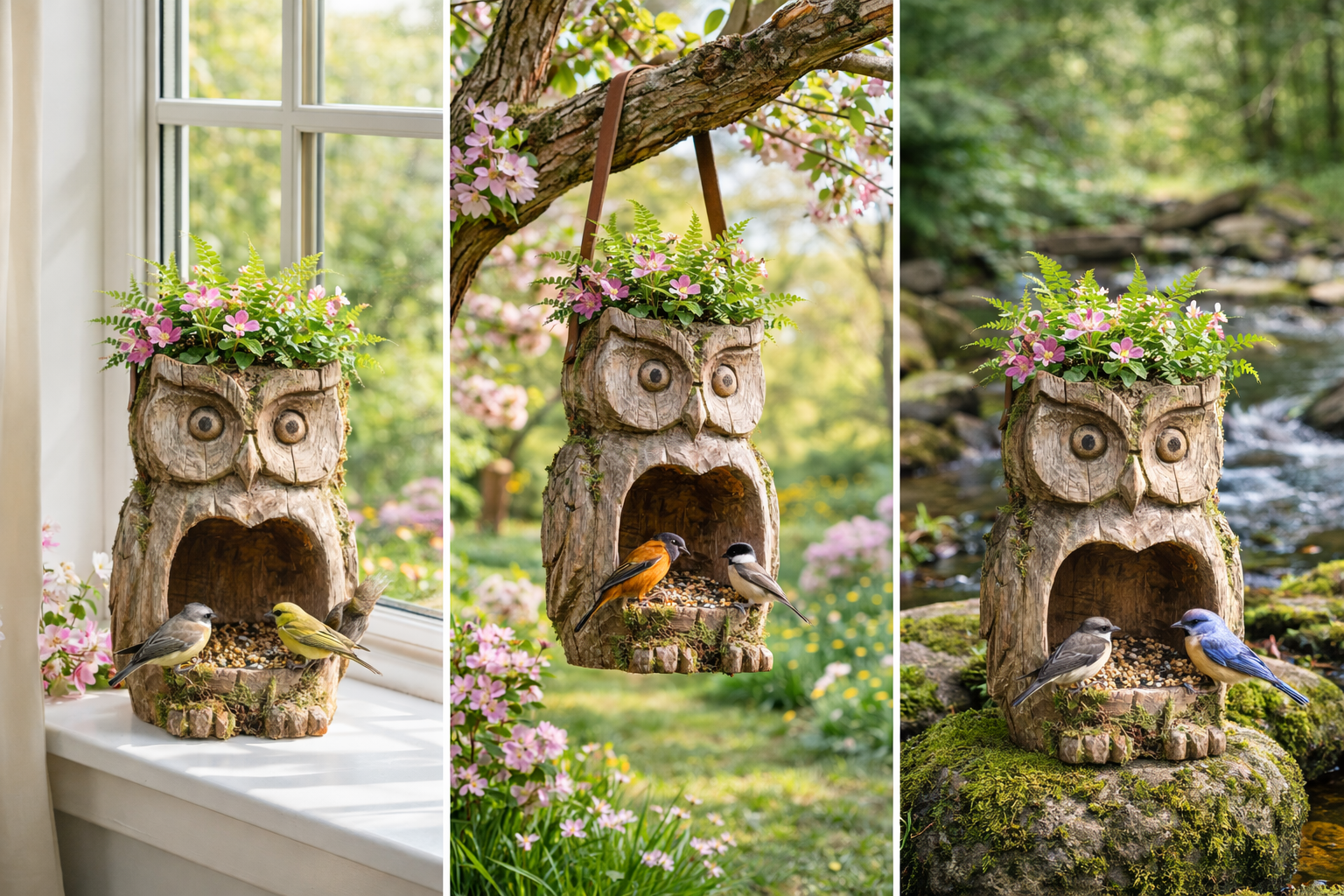 Early Spring Dual-Purpose Plant Owl Guardian