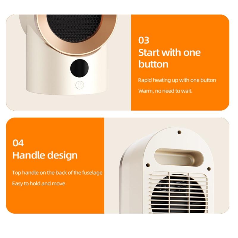 Portable 800W Space Heater PTC Ceramic for Home Office