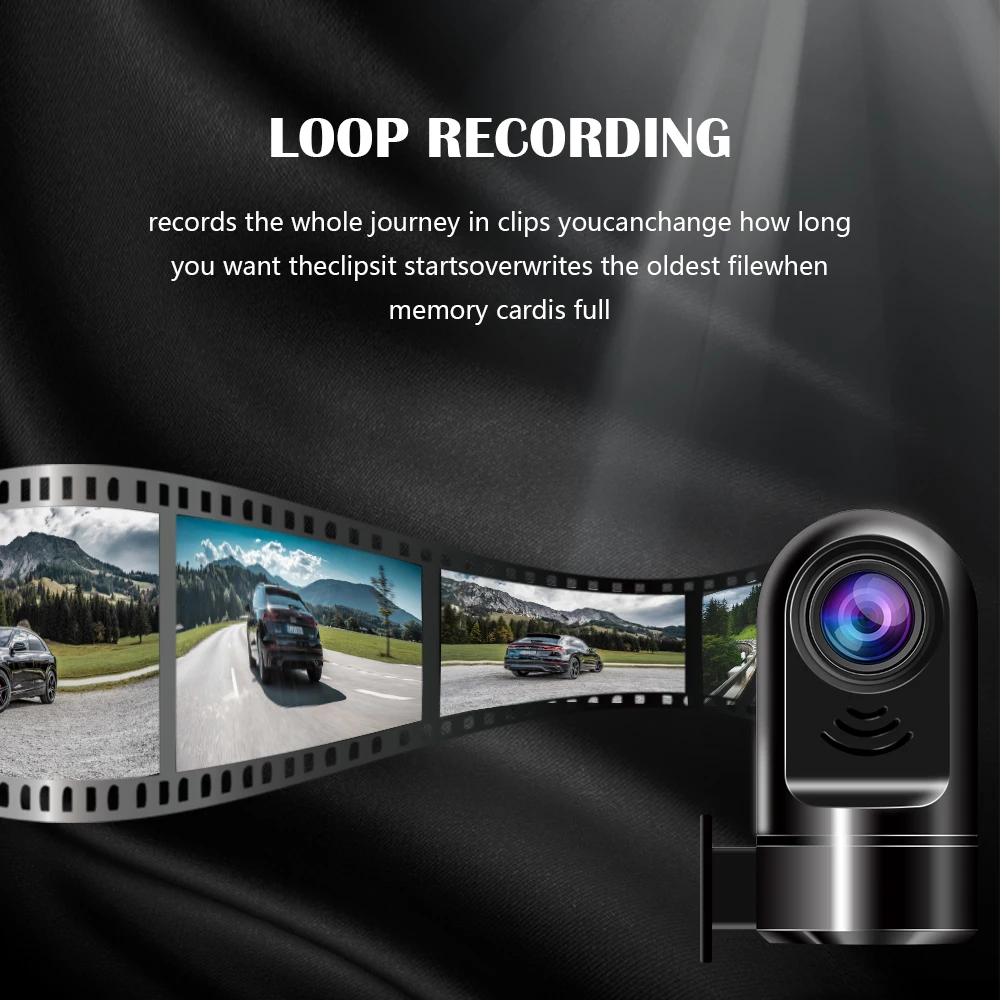 360° Mini Car DVR USB Loop Record G-sensor Recorder