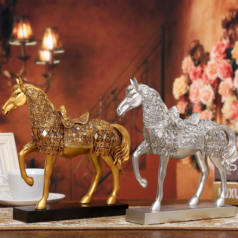 Luxury Diamond Horse Standing Statue