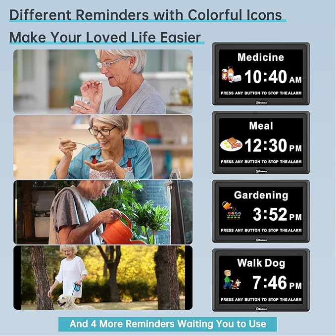 Welnax™ Digital Dementia Alarm Clock