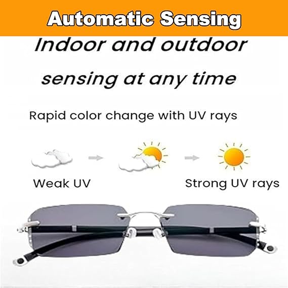 Automatic Zoom Blue Light Blocking Reading Glasses