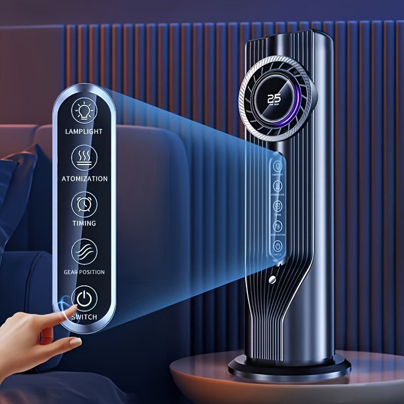6-Speed USB Portable Air Conditioner And Humidifier Fan