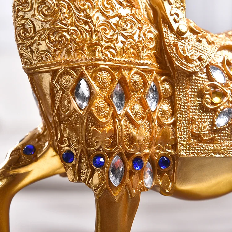 Luxury Diamond Horse Standing Statue