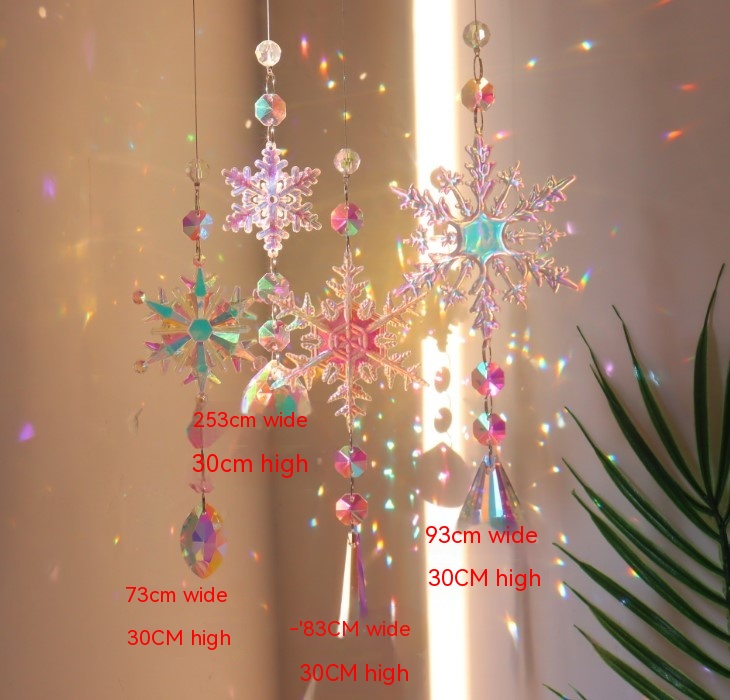 Colorful Snowflake Crystal Sun Catcher
