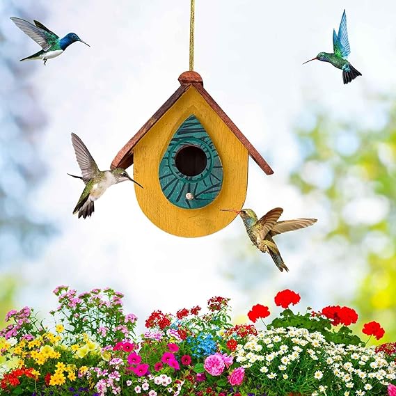 Handmade Wooden Hummingbird Houses