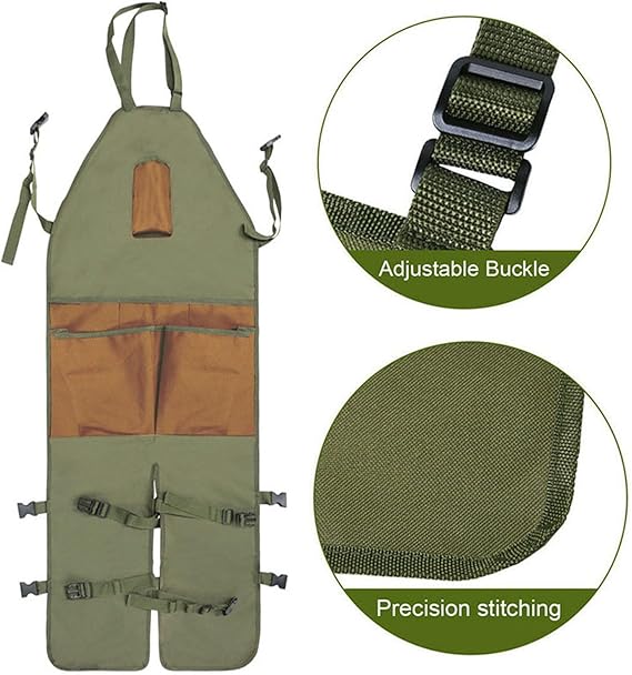 Garden Gardening Trimming Multi Pocket Oxford Cloth Color blocked Extended Garden Leg Protector Apron