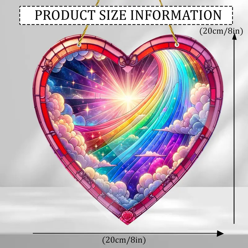 Heart Stained Glass Suncatcher