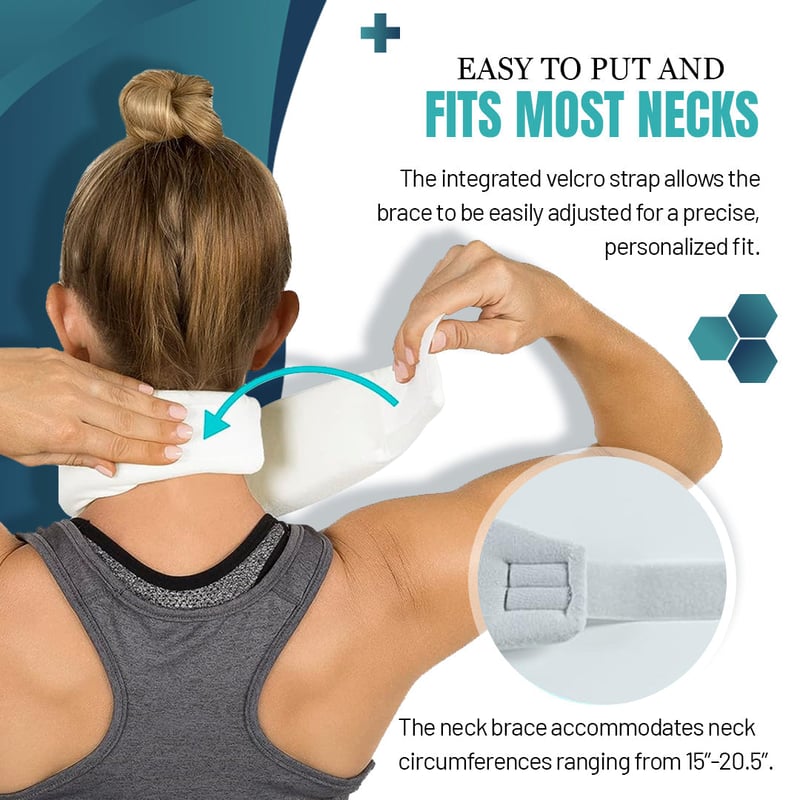  Adjustable Neck Support Brace - Relieves Neck Pain and Spine Pressure