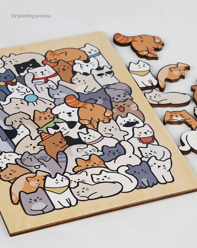 Original Magnetic Adorable animal Wooden Puzzle