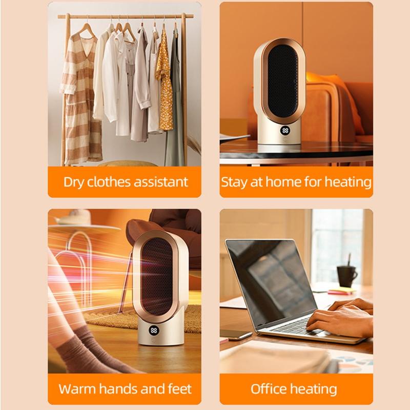 Portable 800W Space Heater PTC Ceramic for Home Office