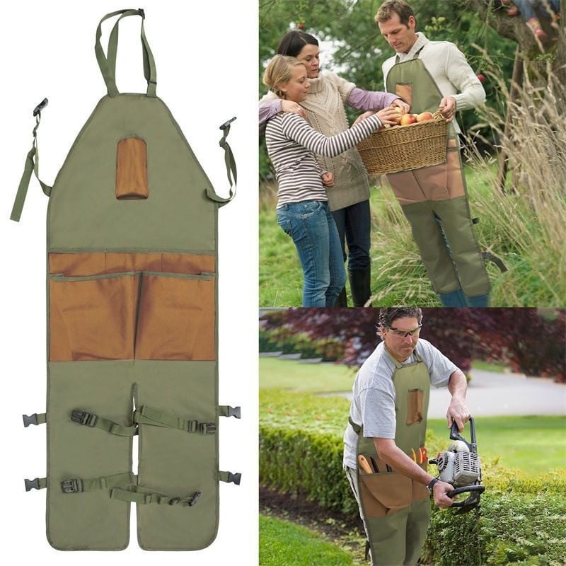 Garden Gardening Trimming Multi Pocket Oxford Cloth Color blocked Extended Garden Leg Protector Apron