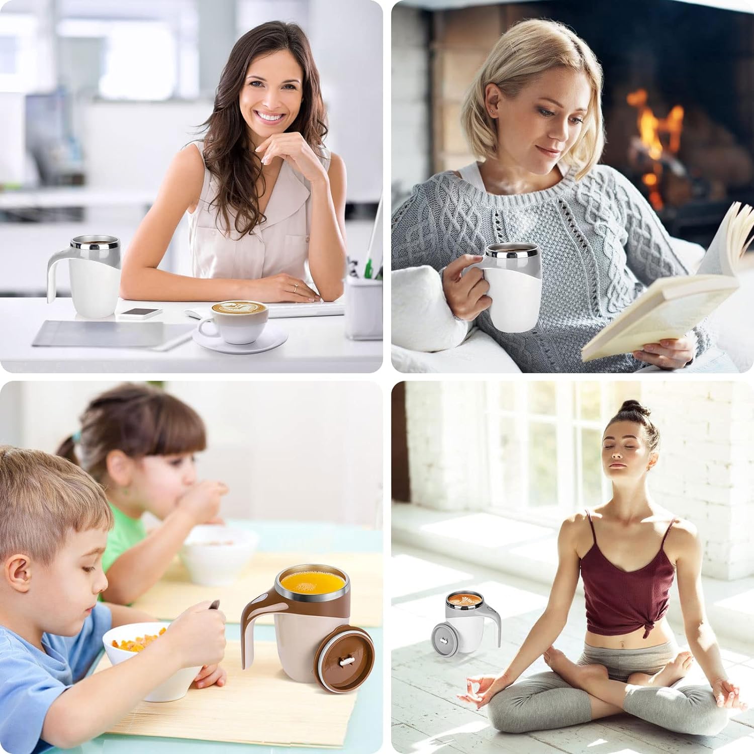 Magnetic Automatic Self-Stirring Coffee Mug