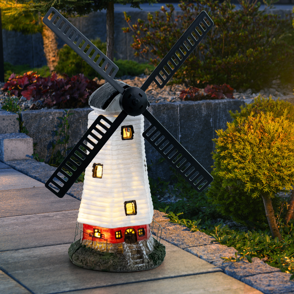 🏡 Dutch Windmill Garden Decor with Solar Lights ✨