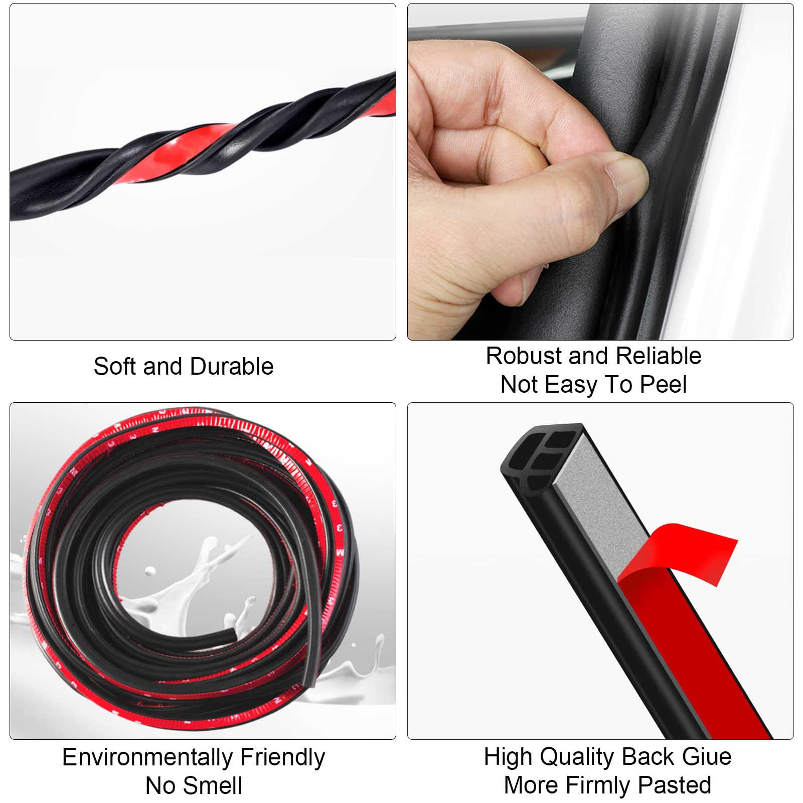 Upgraded double layer Car Soundproof Weather Strip