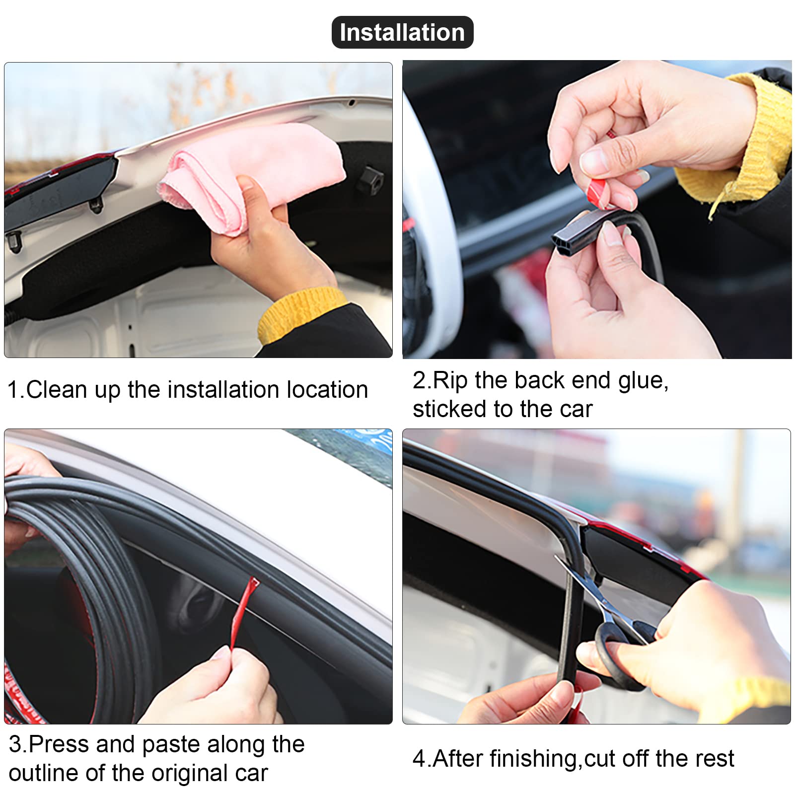 Upgraded double layer Car Soundproof Weather Strip