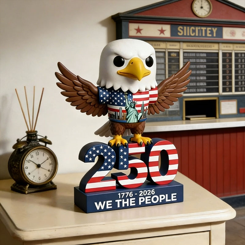 🦅 USA 250th Anniversary Bald Eagle Figurine – Patriotic Collectible 🇺🇸✨