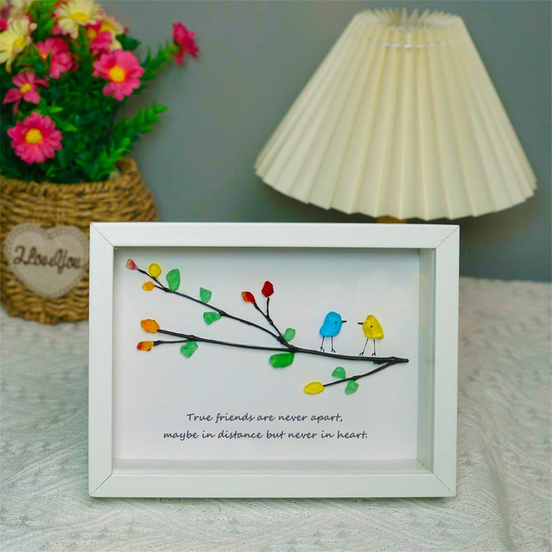 Sea Glass Birds Decor