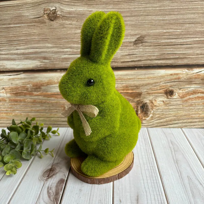 Green Moss Bunnies for Easter Decor
