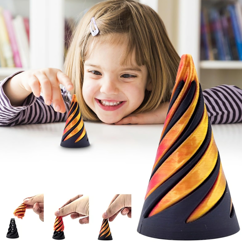🔥3D Printed Spiral Cone Fidget Toy