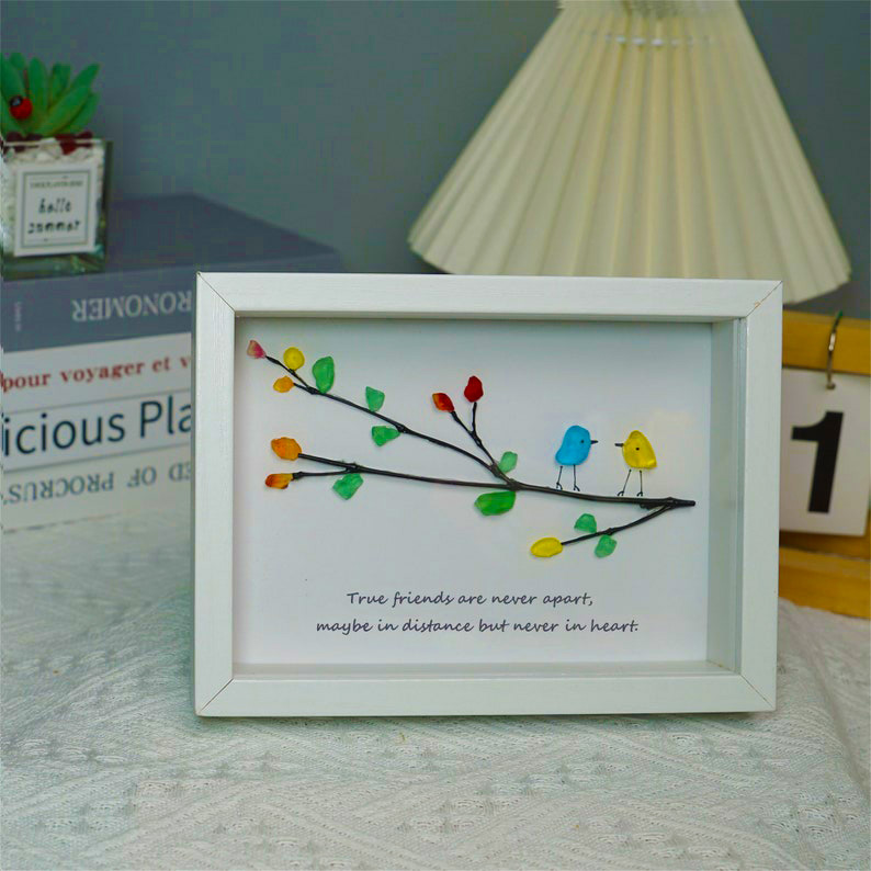 Sea Glass Birds Decor
