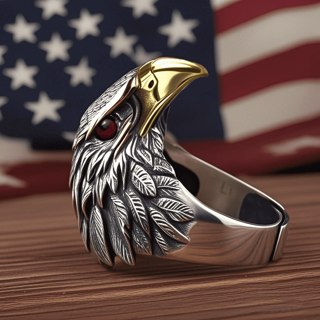 Retro Eagle Ring