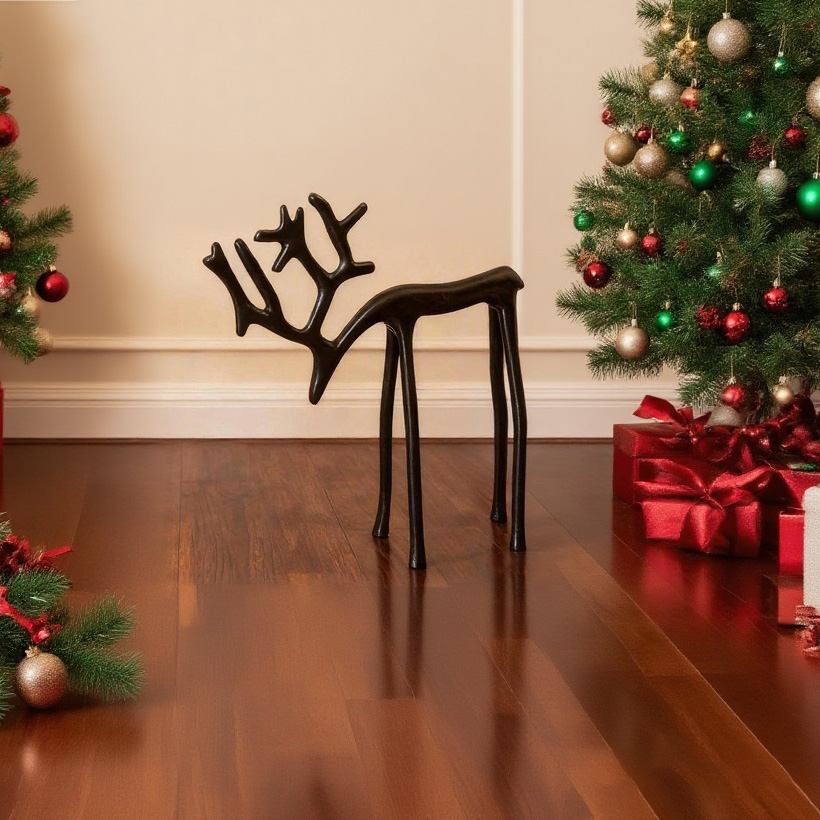 🦌Stylish Black Reindeer Statues