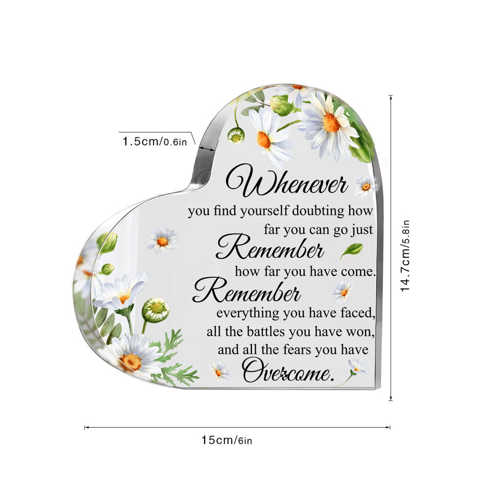 Cardinal Acrylic Heart Memorial