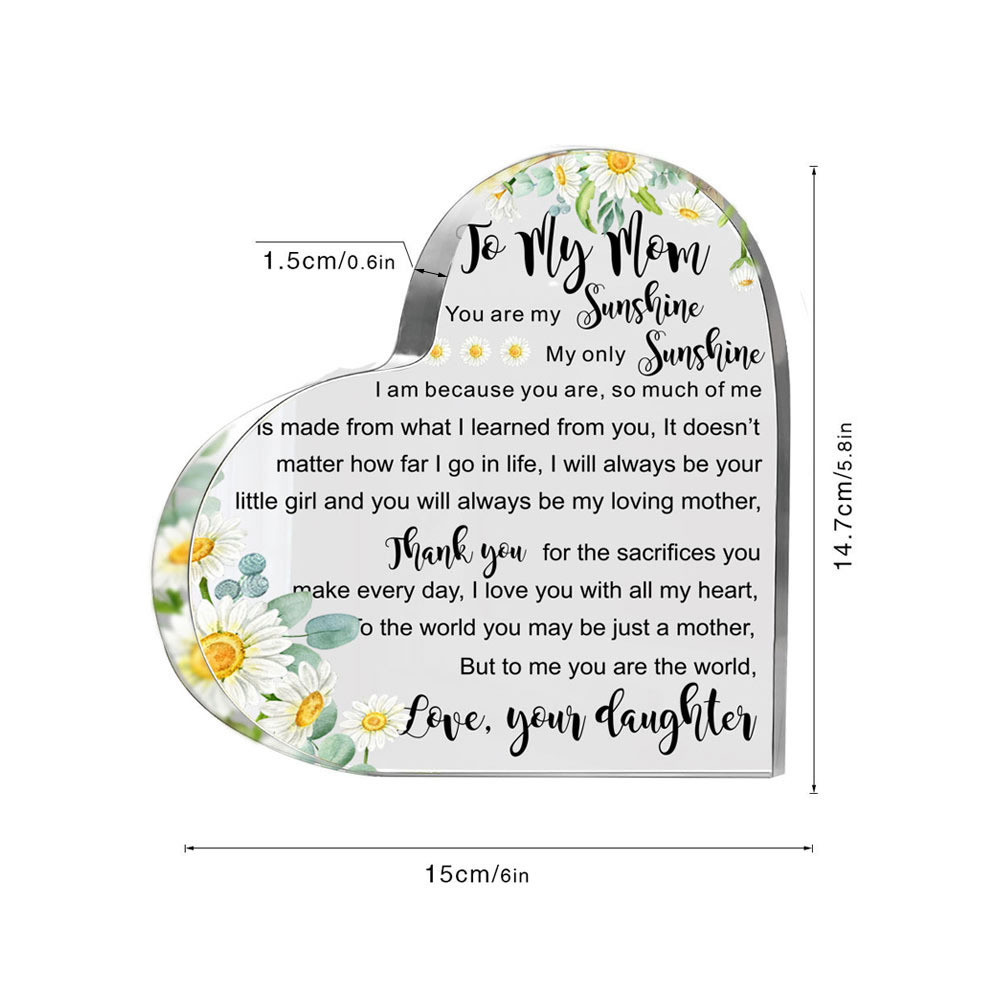 Cardinal Acrylic Heart Memorial