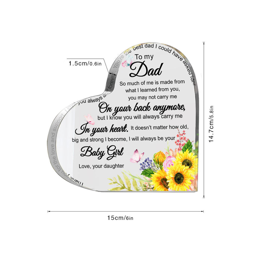 Cardinal Acrylic Heart Memorial