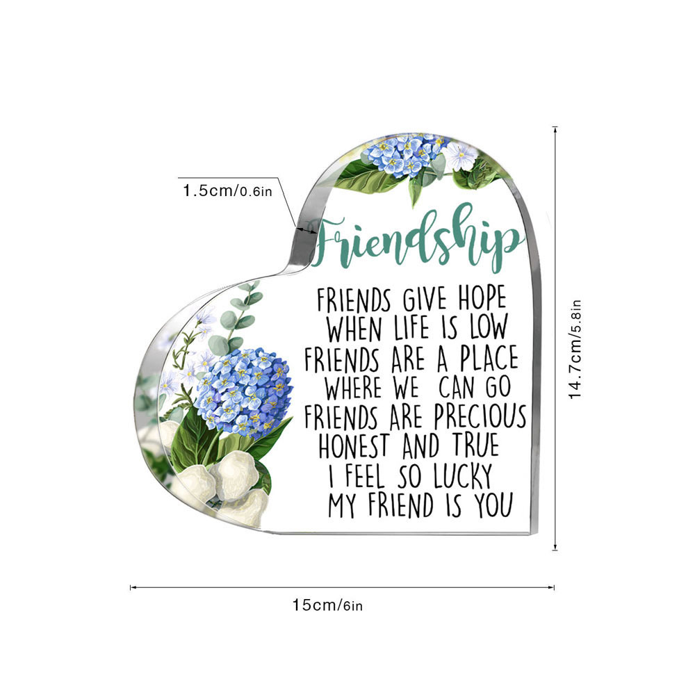 Cardinal Acrylic Heart Memorial