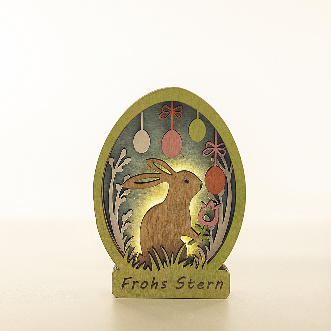 🔥LAST DAY 49% OFF-🐰✨Handcrafted Glowing Wooden Easter Decorations