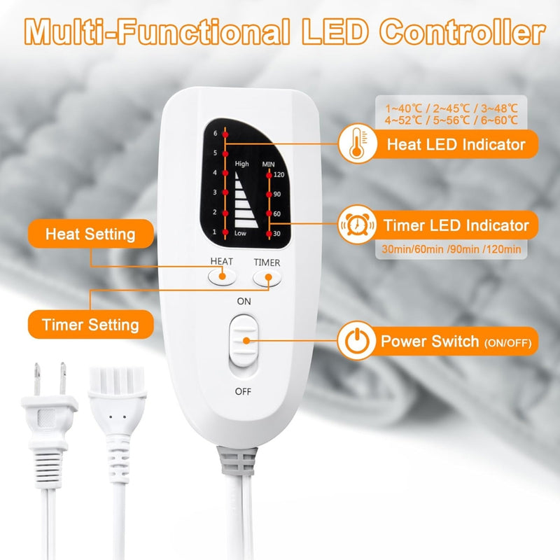 2-in-1 Orthopedic Electric Heating Pad 