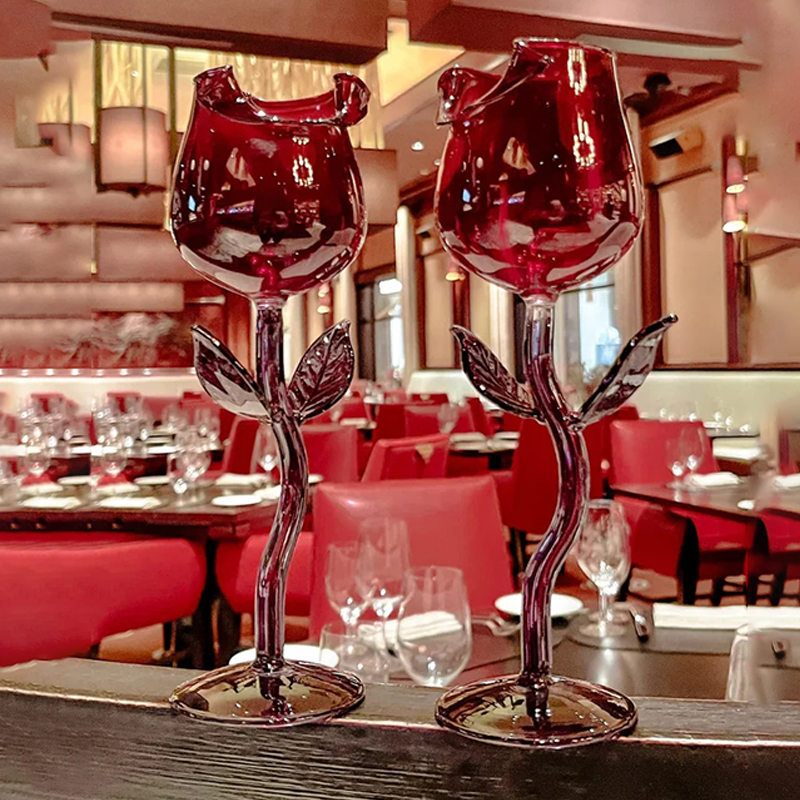 🌹🍷 Romantic Rose-Shaped Wine Glasses – Elegance for Every Special Moment 🍷🌹
