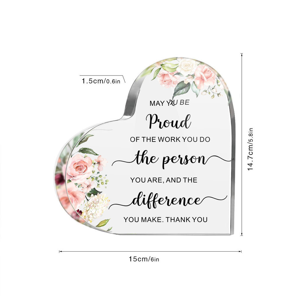 Cardinal Acrylic Heart Memorial