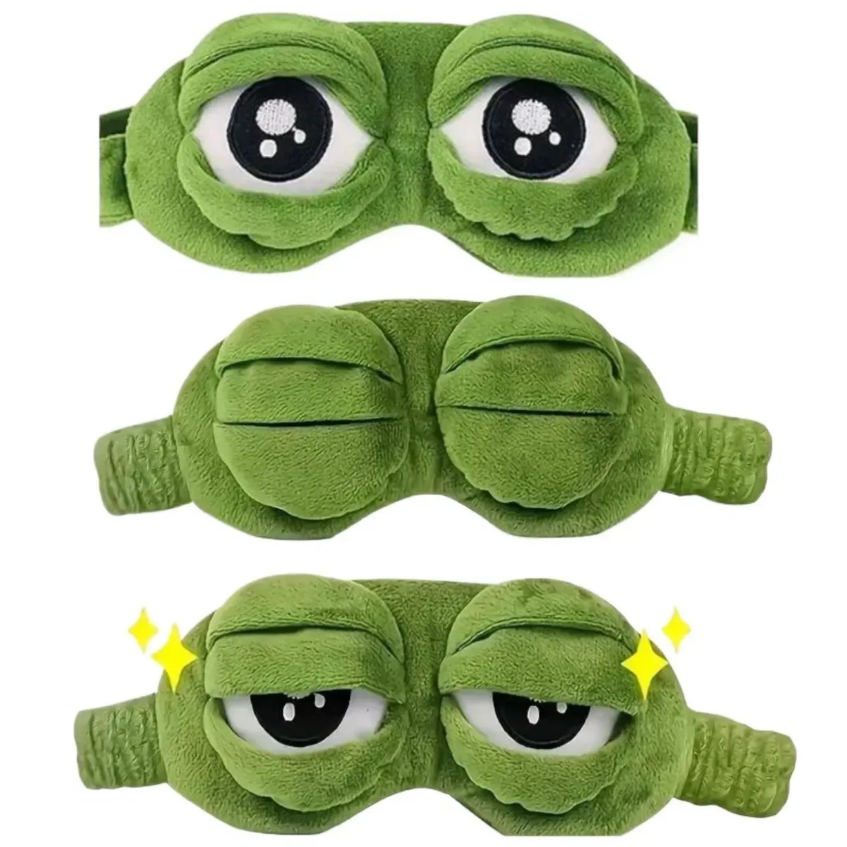 🐸💚3D Cute Frog Sleep Eye Mask – Soft Plush & Cotton Sleep Mask
