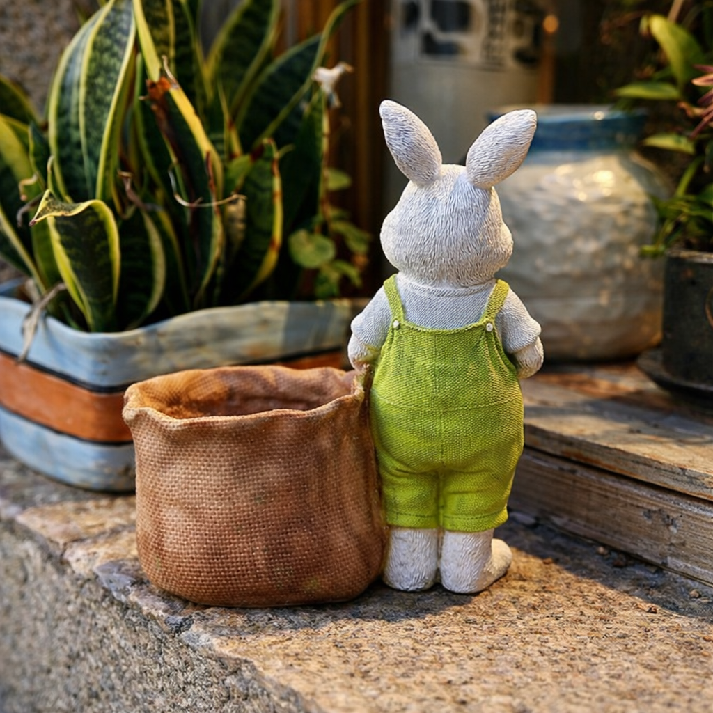 🐰🌸 Hand-Painted Easter Bunny Decor