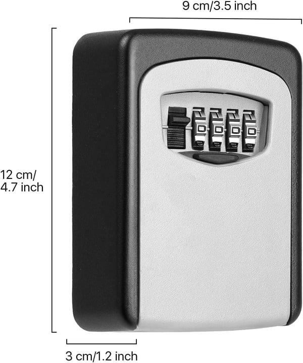 Full Metal Shell Combination Lock Key Box