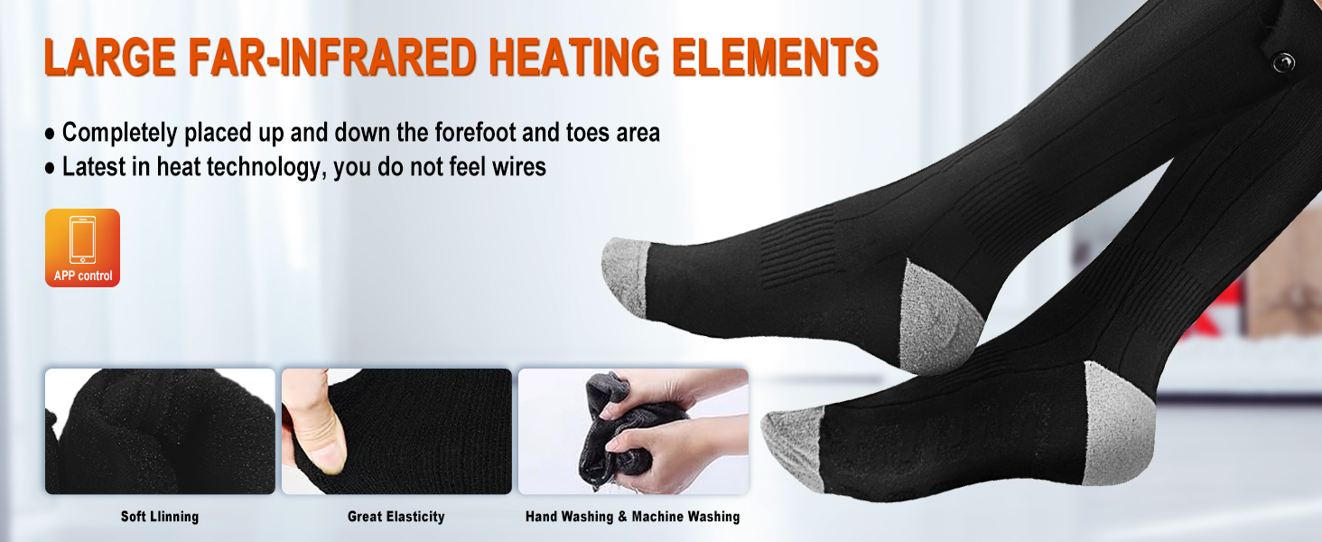 heated socks rechargeable heated ski socks electric socks for men heating socks battery socks oro