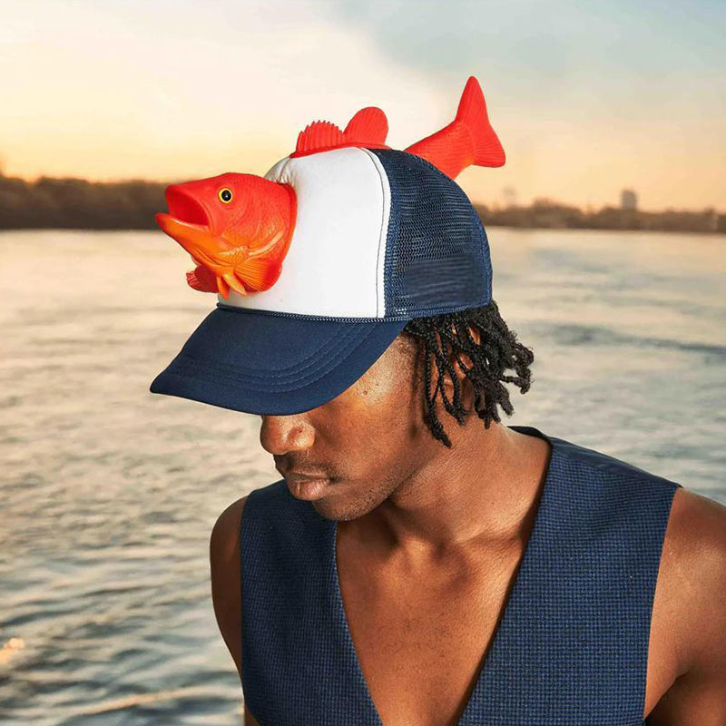 🐟️Fish Caps Men's Fish Trucker Hat Fishing Gift