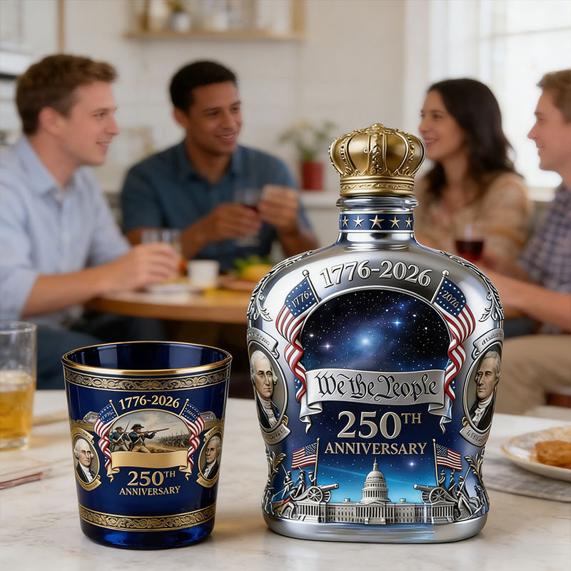 🇺🇸 250th Anniversary Glass Set – 1776-2026 Patriotic Keepsake 🎖️✨