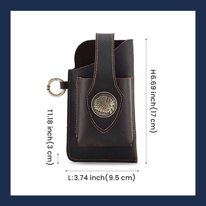 Multifunctional Leather Mobile Phone Belt Bag