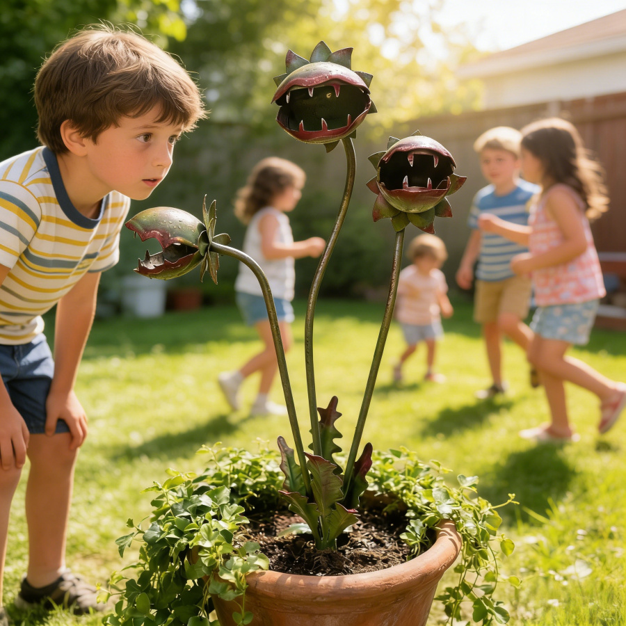 🪴Whimsical Metal Carnivorous Plant Garden Stake