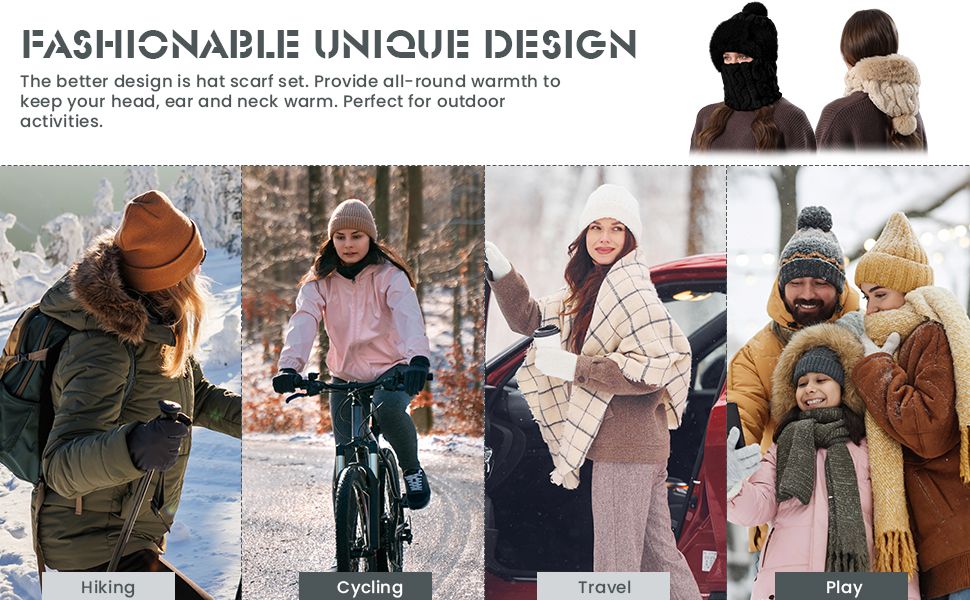 hat and scarf set for women