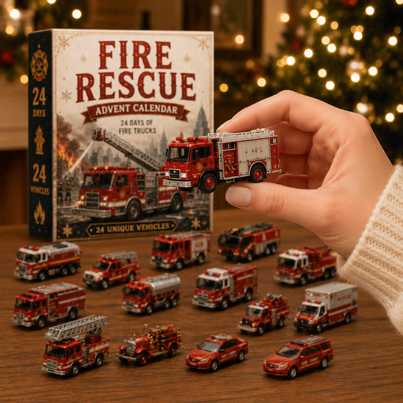 Mini fire truck advent calendar gift