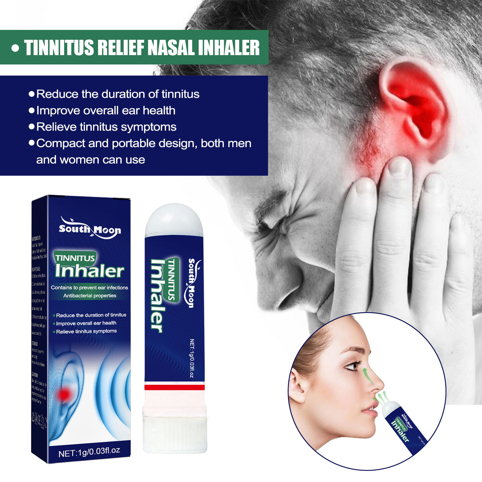 🔥Last Day Promotion 70% OFF - 🎁EchoEase Instant Tinnitus Relief Nasal Inhaler